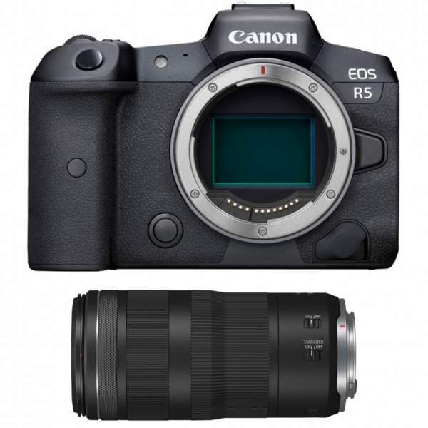 Aparat cyfrowy Canon Zestaw EOS R5 body + RF 100-400mm f/5.6-8 IS USM 