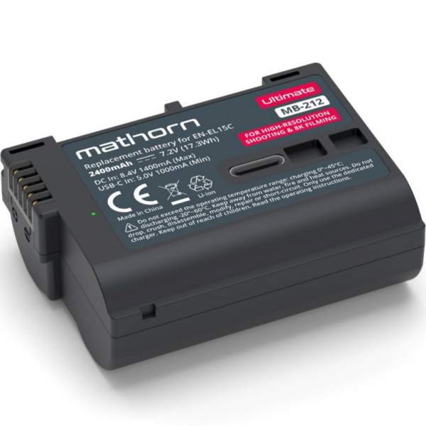 Akumulator Mathorn MB-212A Ultimate 2400mAh USB-C zamiennik EN-EL15C do Nikon Z8