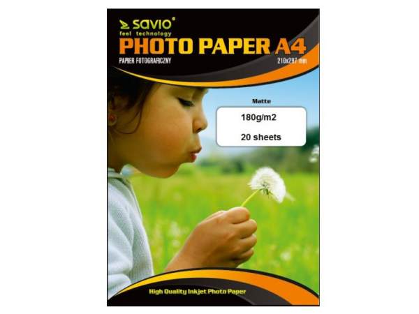 Papier SAVIO PA-06 A4 180g/m2 20 szt. mat