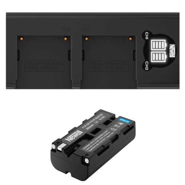 Ładowarka Newell dwukanałowa  DL-USB-C i akumulator NP-F570 do Sony