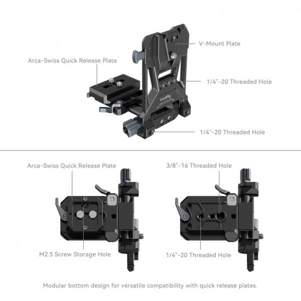 ビデオカメラ SmallRig V-Mount Battery Plate 4064B SmallRig 4064B Compact V-Mount Battery Mounting System