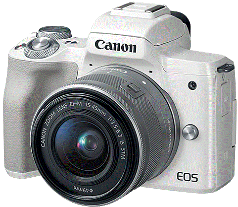 Aparat cyfrowy Canon EOS M50 + ob. EF-M 15-45 mm biały
