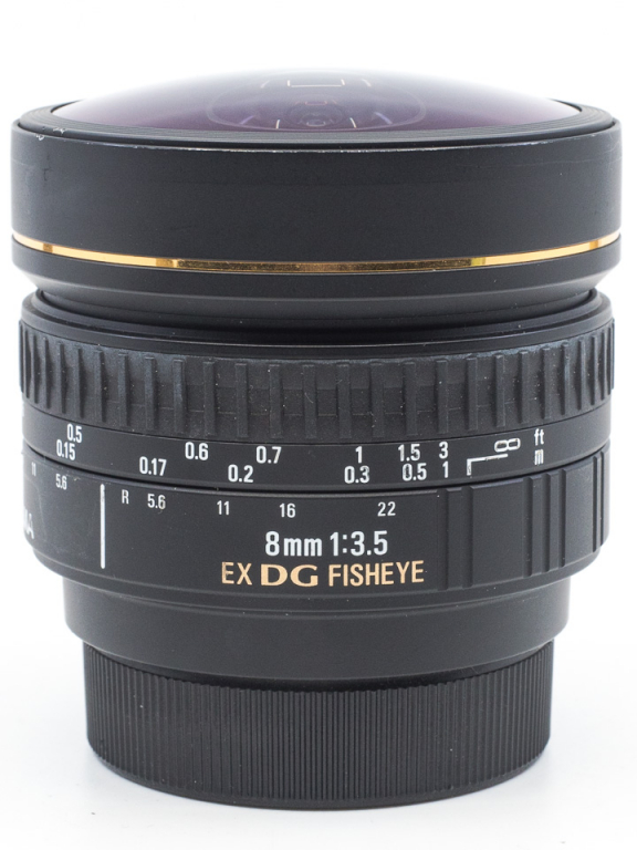 Obiektyw UŻYWANY Sigma 8 mm f/3.5 DG EX rybie oko / Nikon s.n. 13882244