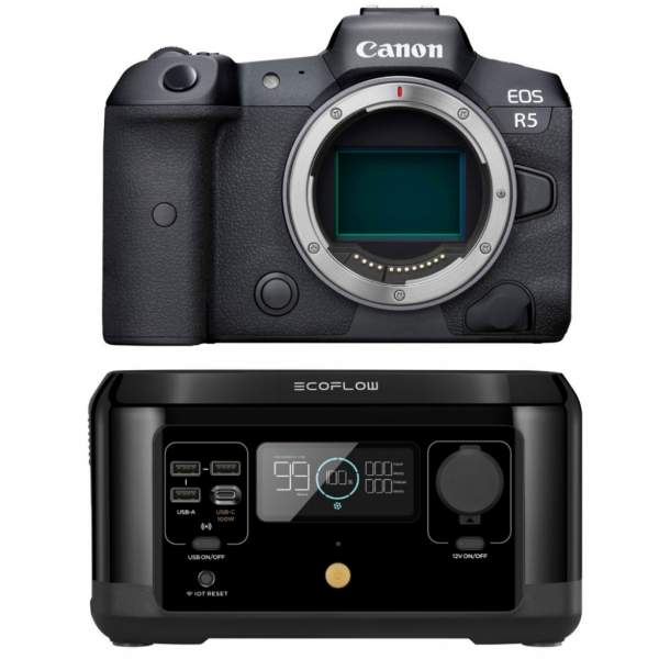 Aparat cyfrowy Canon EOS R5 body + EcoFlow River Mini 