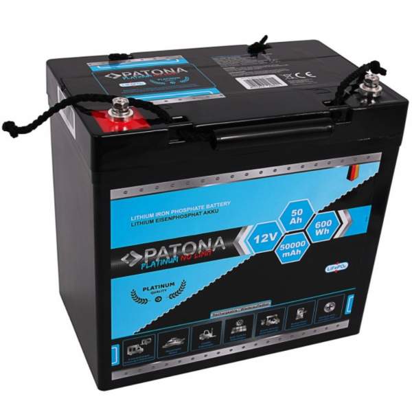 Bateria Patona Platinum LiFePO4 12V 50Ah 600Wh 50000 mAh