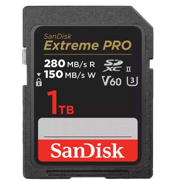 Karta pamięci Sandisk Extreme PRO 1TB V60 UHS-II SD 280/150MB/s V60 C10 UHS-II