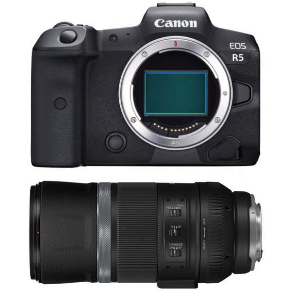 Aparat cyfrowy Canon zestaw EOS R5 body + RF 600 F11 IS STM 
