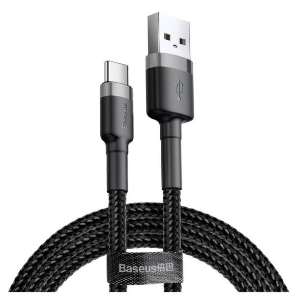 Baseus USB do USB-C Cafule 3A 1m (szaro-czarny)