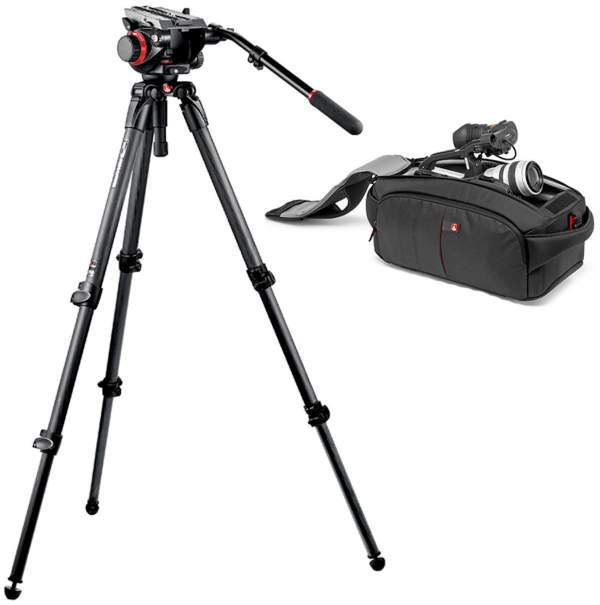 Statyw Manfrotto 535 Carbon+ głowica 504HD (504HD,535) Pro Video