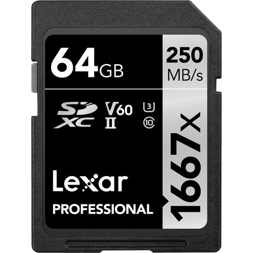 Karta pamięci Lexar LEXAR 64GB 1667x SDXC UHS-II U3 V60