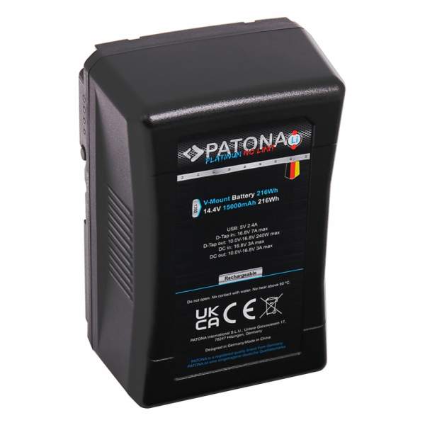 Akumulator Patona Platinium 216Wh V-Mount, 14.4V, 24A, 2x D-TAP, 2x DC URSA / RED / ARRI [1350]