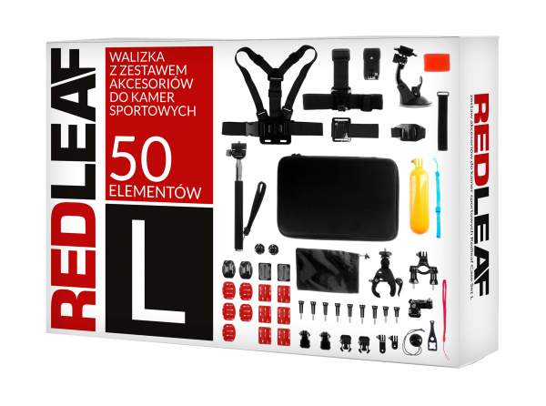 Redleaf zestaw akcesoriów do kamer sportowych Case Set L