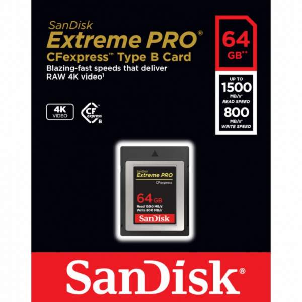 Karta pamięci Sandisk CFexpress TYP B Extreme Pro 64GB 1500 MB/s N OUTLET
