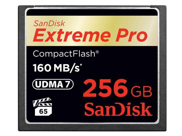 Karta pamięci Sandisk CompactFlash Extreme Pro 256GB (160 MB/sek)