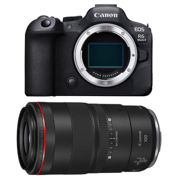 Aparat cyfrowy Canon EOS R6 Mark II+ RF 100 mm f/2.8L Macro IS USM