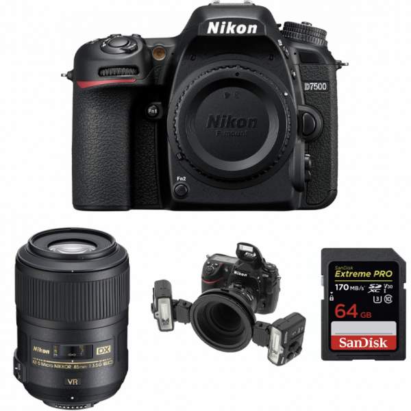 Lustrzanka Nikon D7500  - zestaw do fotografii w stomatologii