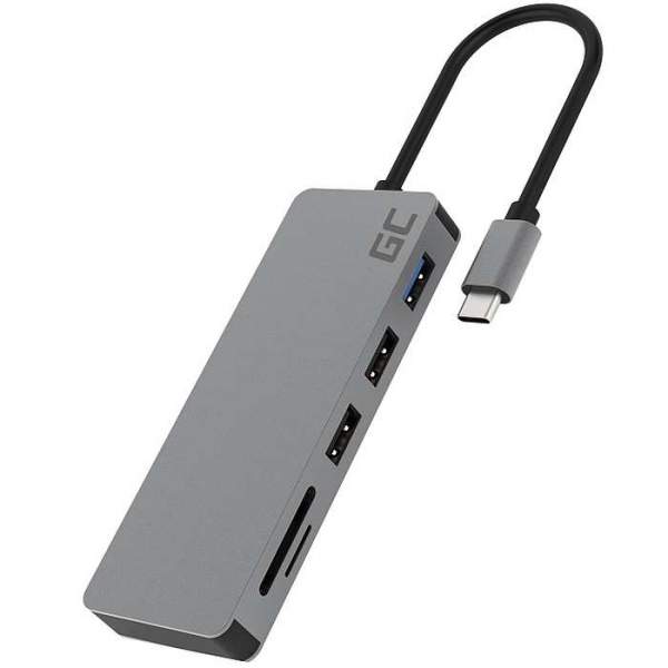 Green Cell Stacja dokująca HUB USB-C  HDMI 4K DEX SD & MicroSD card slot USB 3,0