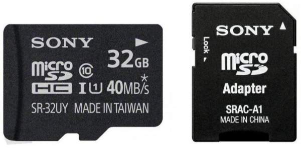 Karta pamięci Sony Performance microSDHC 32GB UHS-I CL10 U1 40 mb/s + adapter