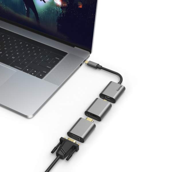 USB-C to DisplayPort, HDMI and VGA Hub (M/F/F/F) –