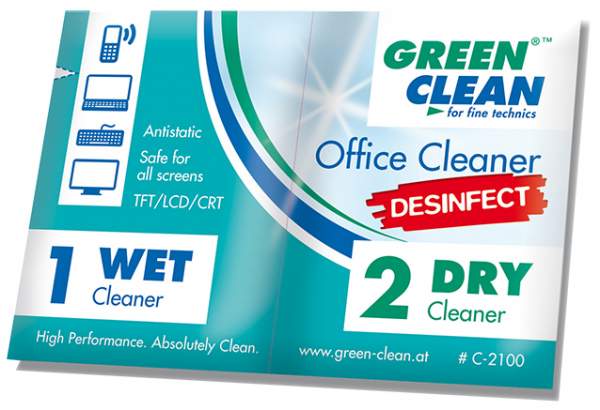 Green Clean zestaw ściereczek dezynfekujących mokra/sucha 10 szt.