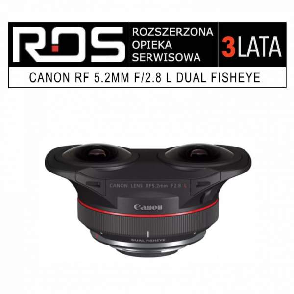 Canon rozszerzona opieka serwisowa dla RF 5.2 mm f/2.8 L dual fisheye na 3 lata
