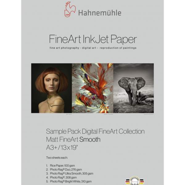 Papier Hahnemuhle Matt Fine Art Smooth A3+ Sample Pack