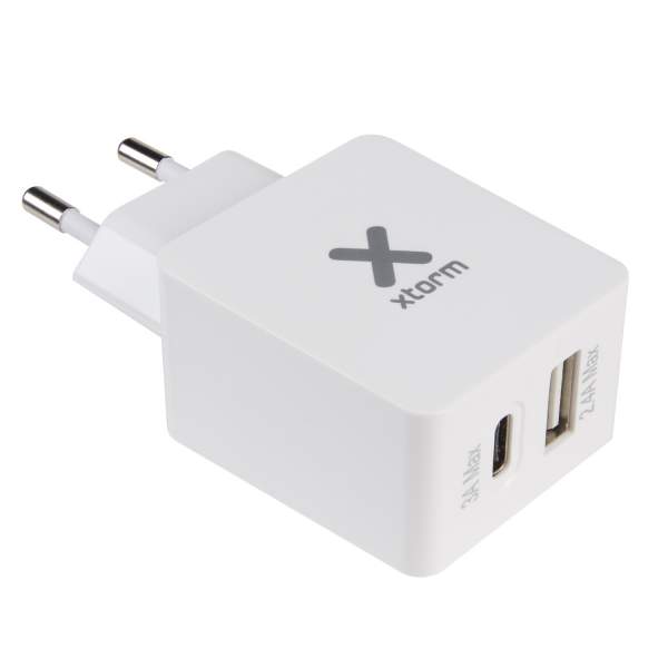 Xtorm Ładowarka sieciowa USB + USB-C biała