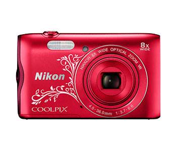 Aparat cyfrowy Nikon COOLPIX A300 czerwony z ornamentem