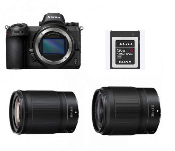 Aparat cyfrowy Nikon NIKON Z6 + Nikkor Z 35mm F/1.8 + 85mm F/1.8 + karta pamięci XQD 120GB