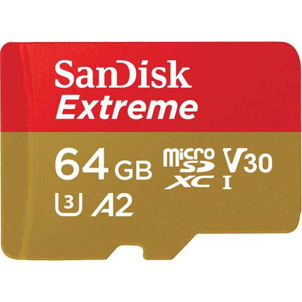 Karta pamięci Sandisk microSDXC 64 GB EXTREME 160MB/s A2 C10 V30 UHS-I U3 + adapter SD