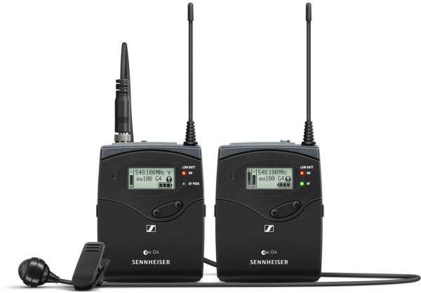 Sennheiser EW 122P G4-A (516-558 MHz) bezprzewodowy system audio z krawatowym mikrofonem kardioidalnym ME 4