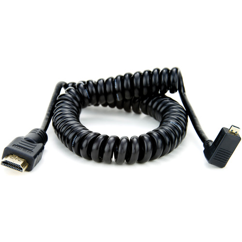 Atomos Kabel spiralny Full HDMI / Coiled-Right kątowy Micro (50-65cm) [ATOMCAB013]