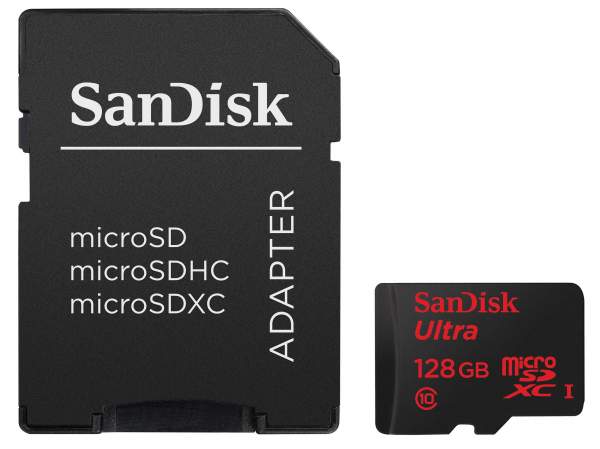 Karta pamięci Sandisk microSDXC ULTRA 128 GB  80MB/s C10 UHS-I + Adapter + Memory Zone Android
