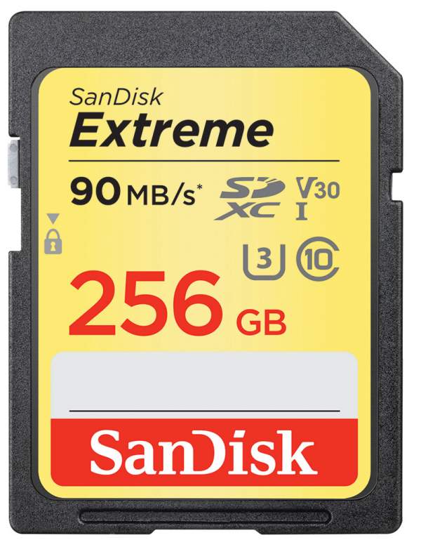 Karta pamięci Sandisk SDXC 256 GB EXTREME 90MB/s V30 C10 UHS-I U3
