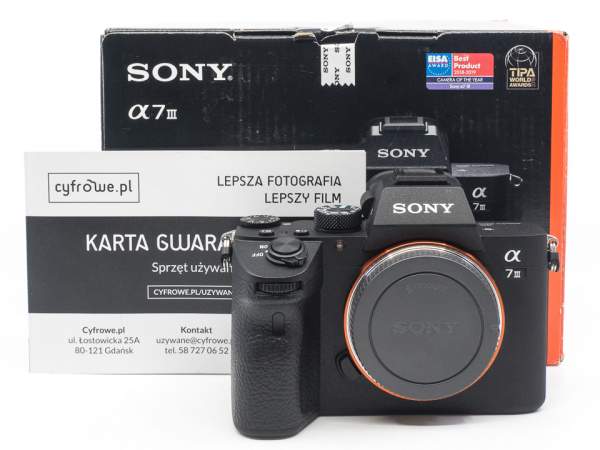 Sony A7 III body (ILCE-7M3) s.n. 3828956 - Używane aparaty cyfrowe
