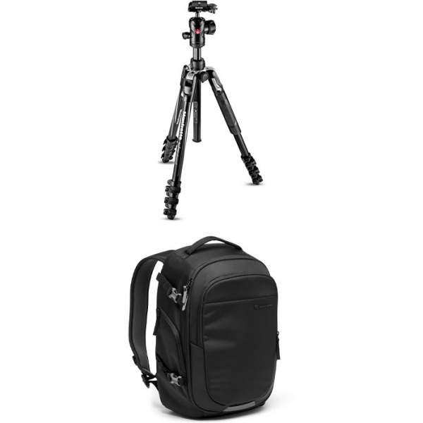 Statyw Manfrotto Befree Advanced Lever czarny +  Plecak Advanced III Gear - zestaw promocyjny 