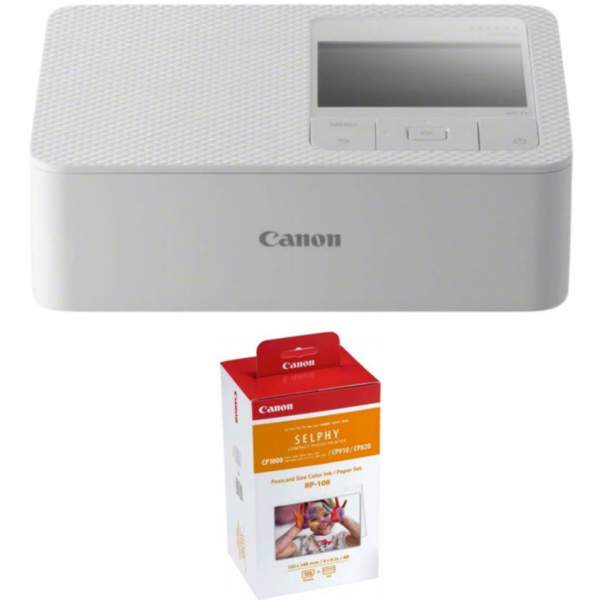 Drukarka termosublimacyjna Canon CP1500 WiFi biała + papier RP-108       
