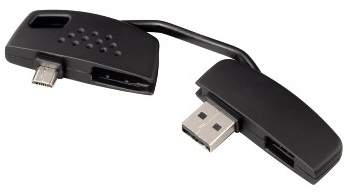 Hama kabel z funkcja ładowania micro USB breloczek