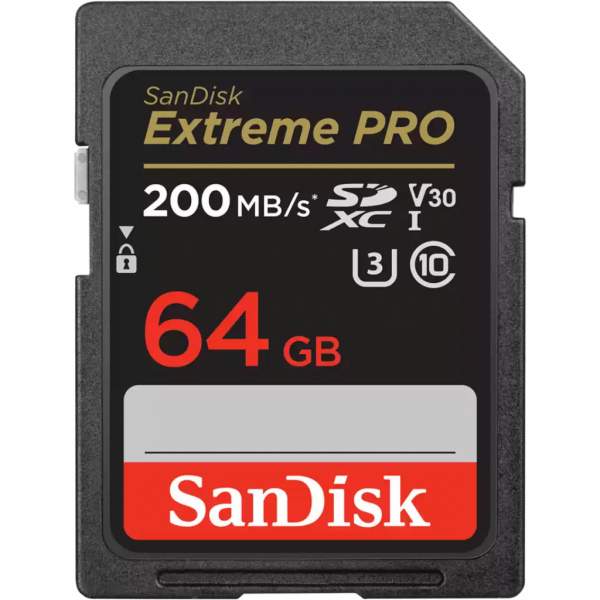 Karta pamięci Sandisk SDXC EXTREME PRO 64GB 200MB/s V30 UHS-I U3