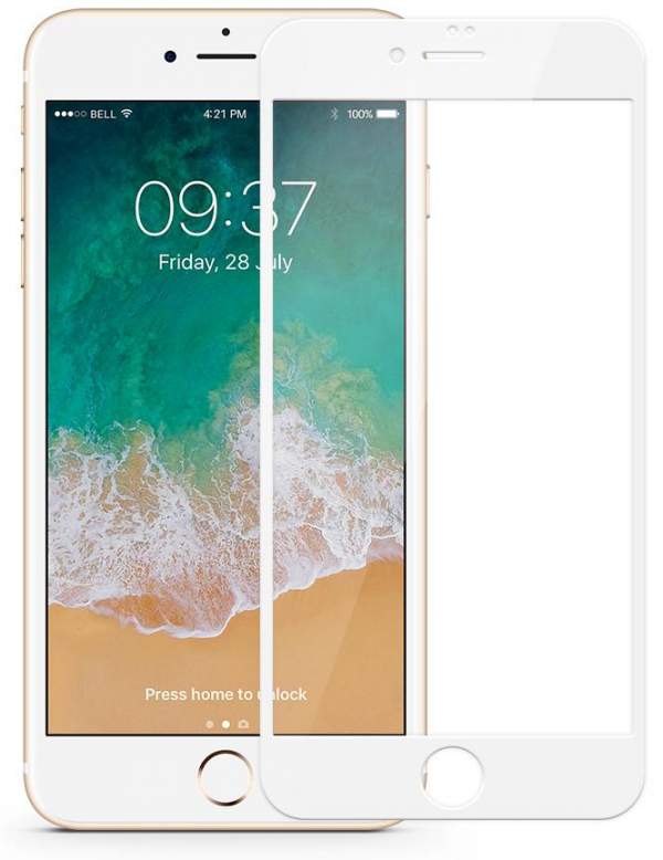 JCPAL Preserver Glass Szkło ochronne iPhone 8 (biała ramka)