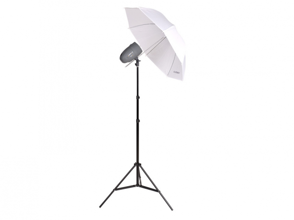 Lampa studyjna Funsports Powerlux VLS-201P - lampa VL-200 + statyw + parasolka