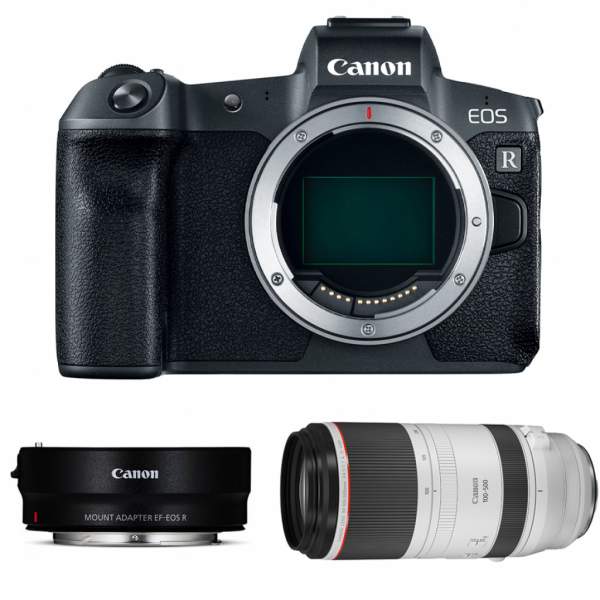 Aparat cyfrowy Canon EOS R body + adapter EF-EOS R + RF 100-500 F4.5-7.1L IS USM