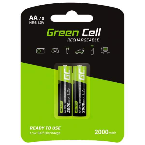 Akumulatory Green Cell 2x AA HR6 2000mAh 