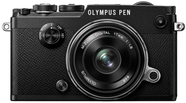 Aparat cyfrowy Olympus PEN-F + ob. 17 mm czarny