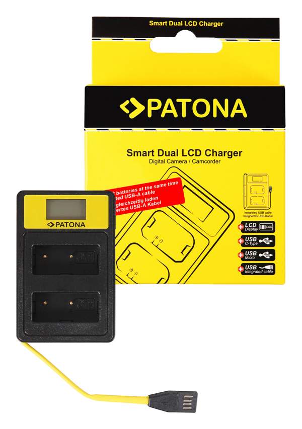 Ładowarka Patona USB Smart Dual LCD do Fuji NP-W126