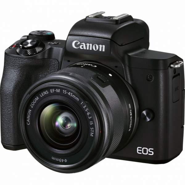 Aparat cyfrowy Canon EOS M50 Mark II czarny + 15-45 mm f/3.5-6.3 + 55-200 mm f/4.5-6.3