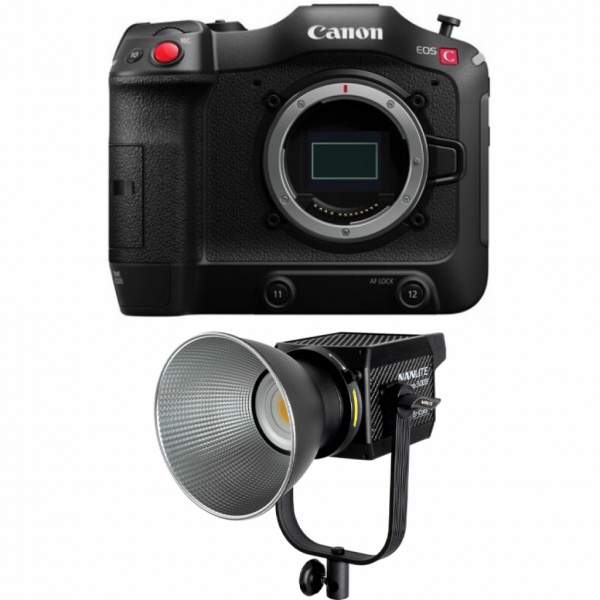 Kamera cyfrowa Canon EOS C70 + Lampa LED NANLITE FORZA 300B