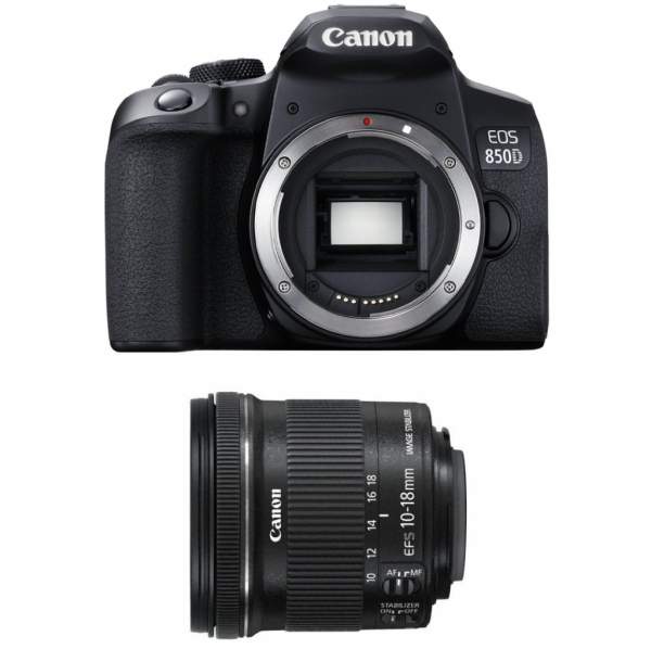 Lustrzanka Canon zestaw EOS 850D body + EF-S 10-18 f/4,5-5,6 IS STM