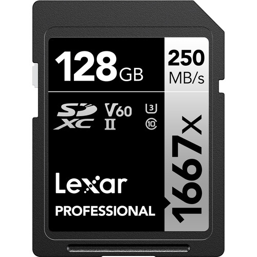Karta pamięci Lexar LEXAR 128GB 1667x SDXC UHS-II U3 V60