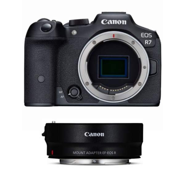Aparat cyfrowy Canon EOS R7 + adapter Mount EF-EOS R